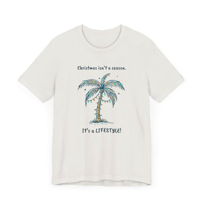 Tropical Christmas Tee- Hawaii Life Tropical Palm Tree