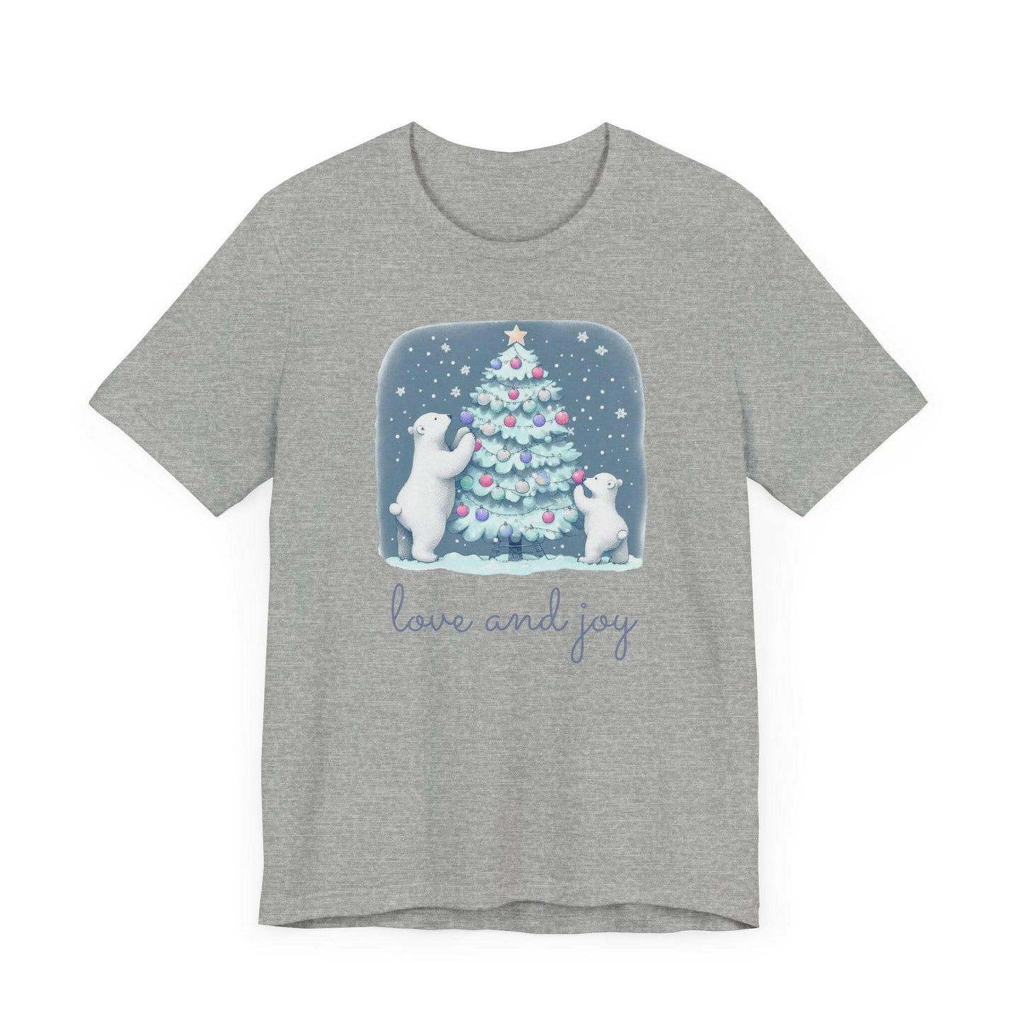 Polar Bear Family Decorating Christmas Tree Unisex T-Shirt