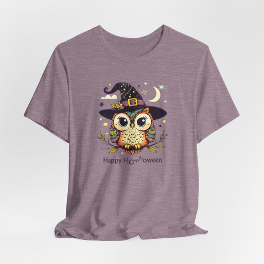 Halloween Owl T-Shirt Unisex Jersey Short Sleeve Tee