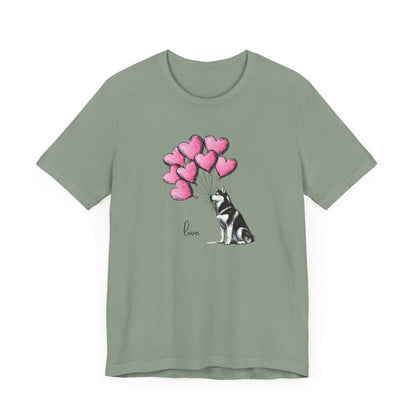 Siberian Husky Balloons Tee