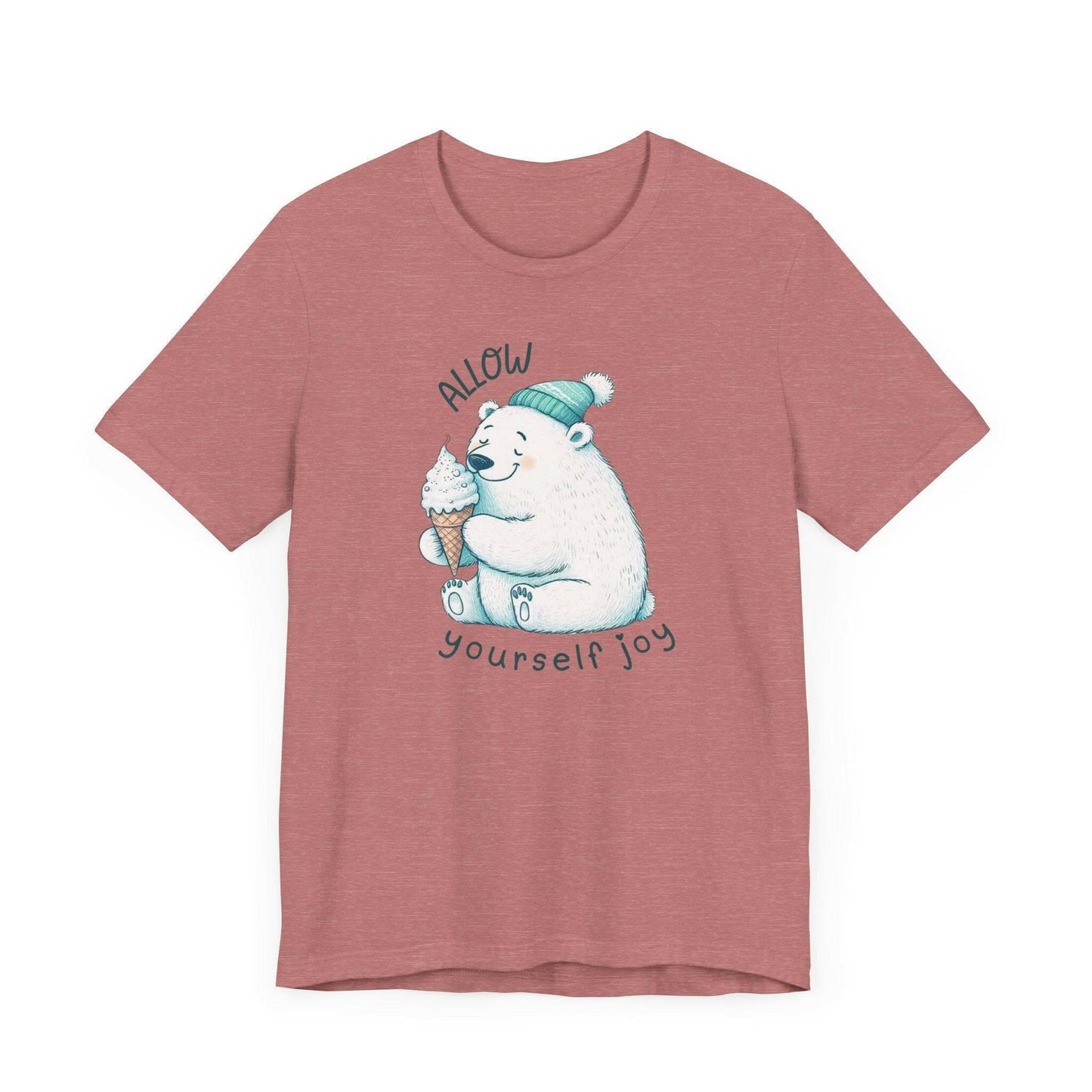 Whimsical Polar Bear Ice Cream Tee - Spread Joy and Positivity