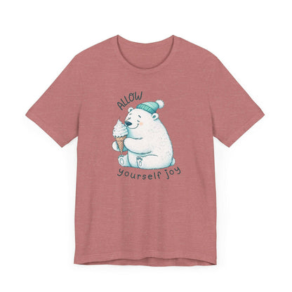 Whimsical Polar Bear Ice Cream Tee - Spread Joy and Positivity