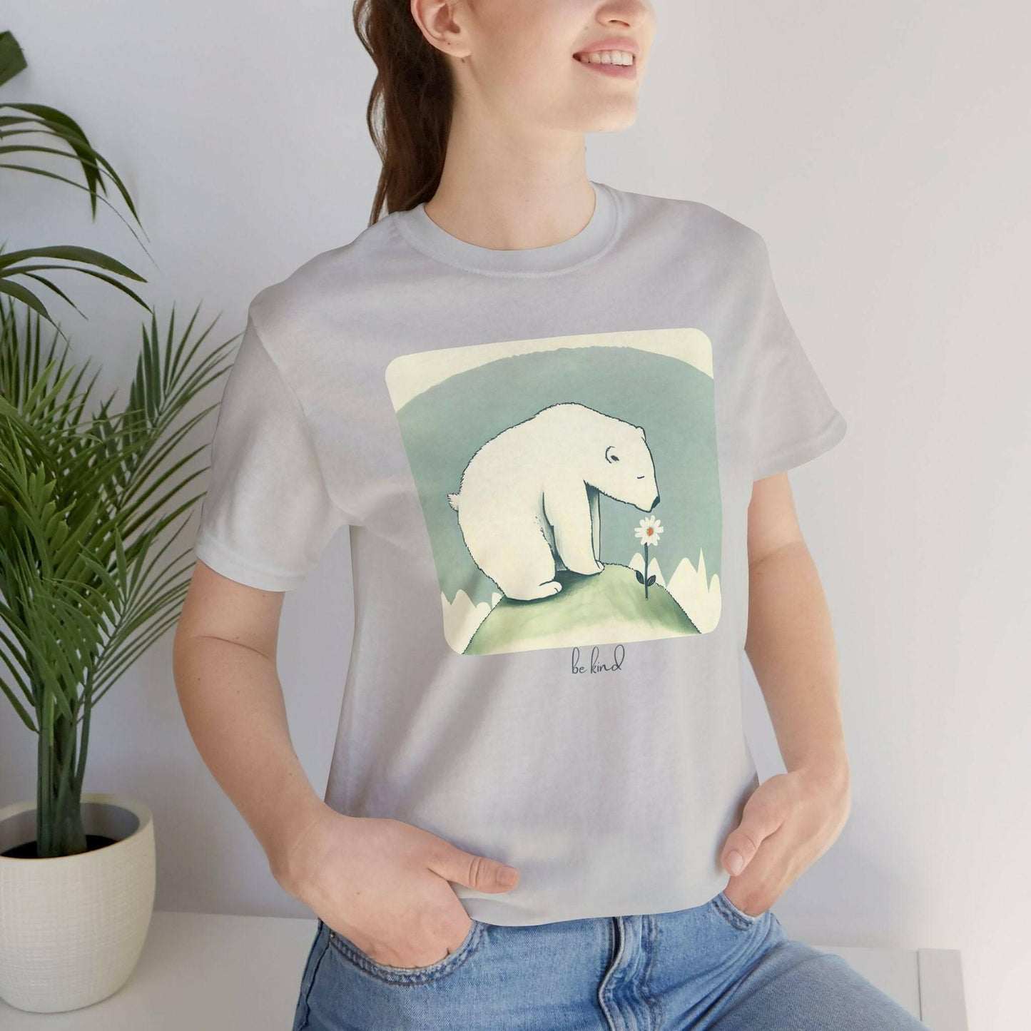 Polar Bear Daisy Unisex Tee