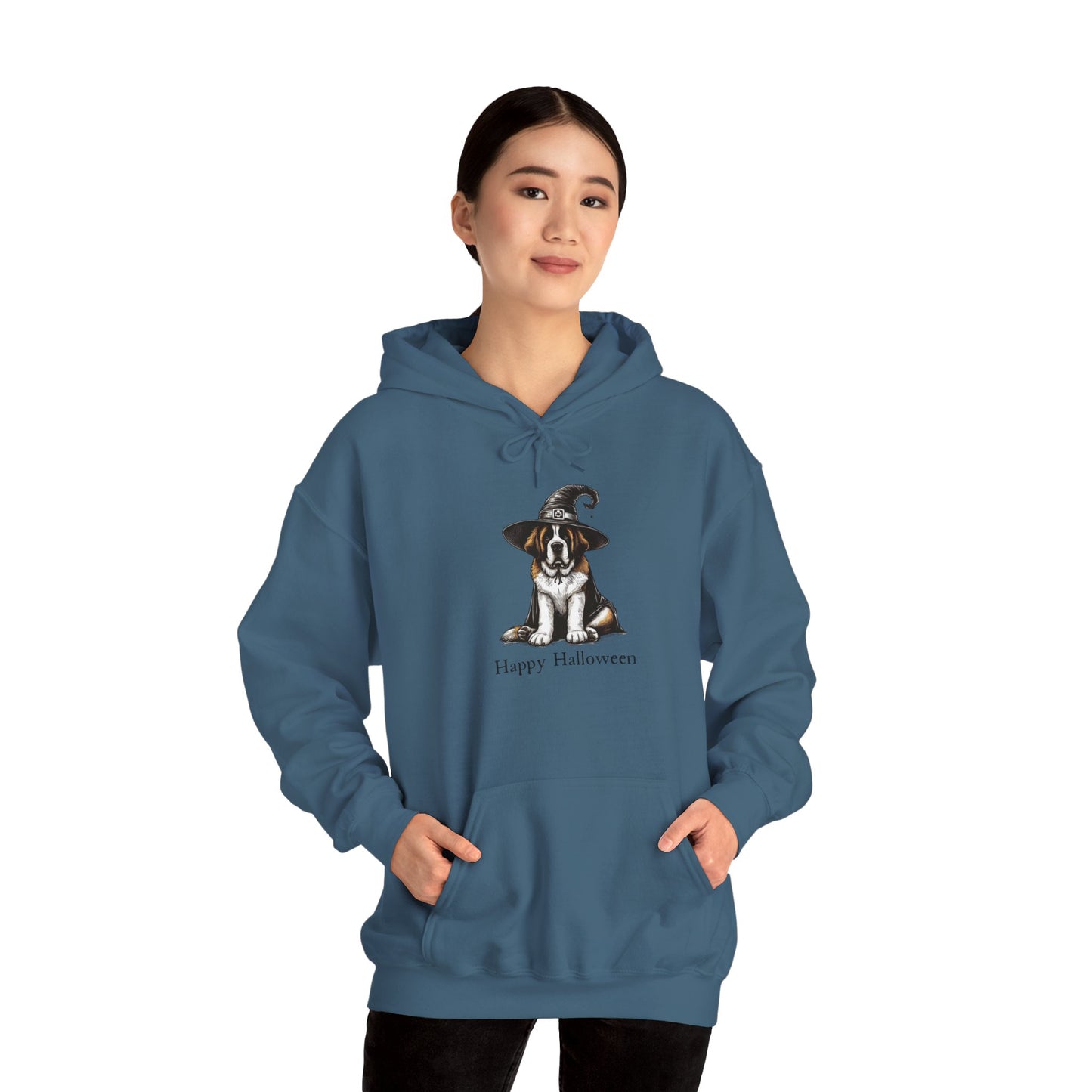 Saint Bernard Happy Halloween Unisex Hoodie