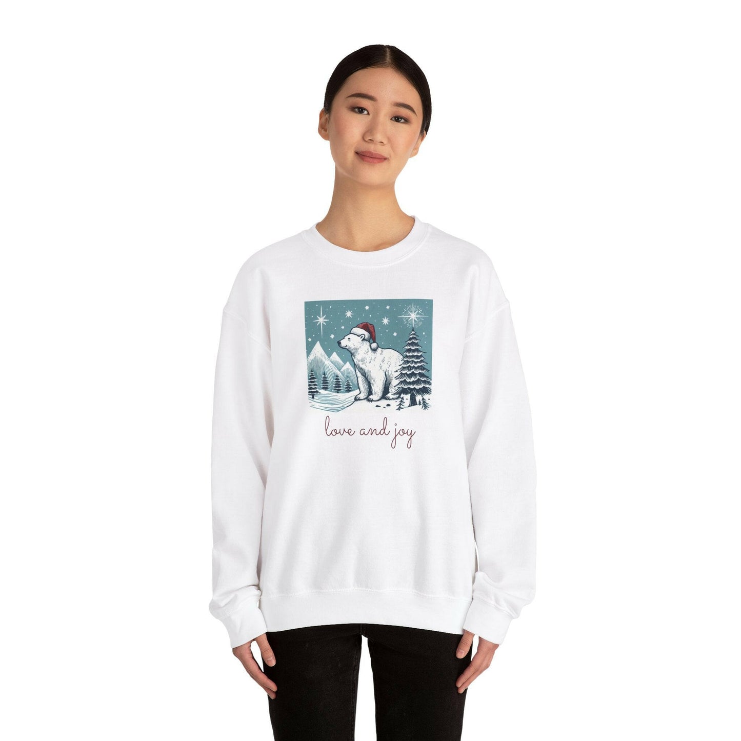 Polar Bear Sweatshirt - Holiday Spirit Unisex Pullover