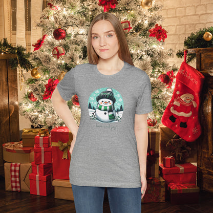 Snowman Christmas Unisex Short Sleeve T-Shirt - Amesti Road