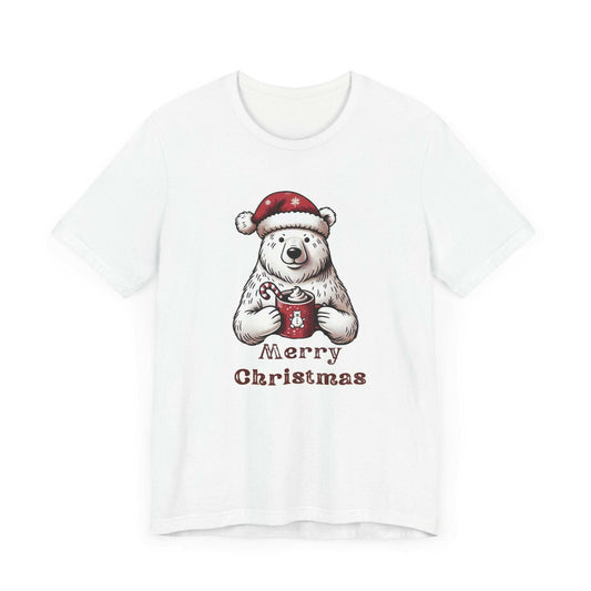 Merry Christmas Polar Bear Tee - Unisex Jersey Short Sleeve Shirt