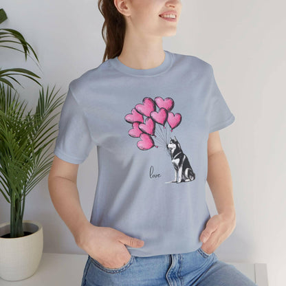 Siberian Husky Balloons Tee