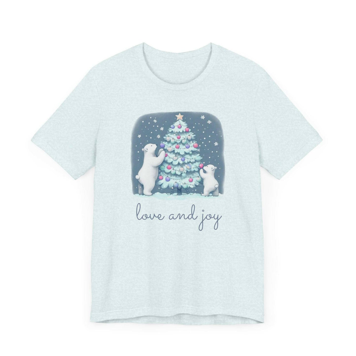 Polar Bear Family Decorating Christmas Tree Unisex T-Shirt