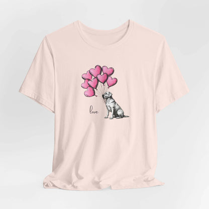 Labrador Retriever Holding Balloons Unisex Short Sleeve Tee - Amesti Road