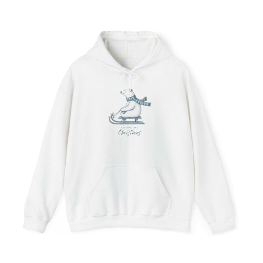 Polar Bear Sledding Christmas Hoodie