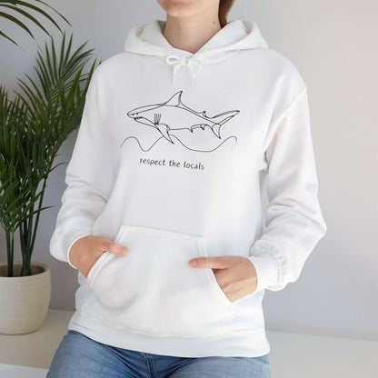 Great White Unisex Hooded Sweatshirt - Design on Both Sides