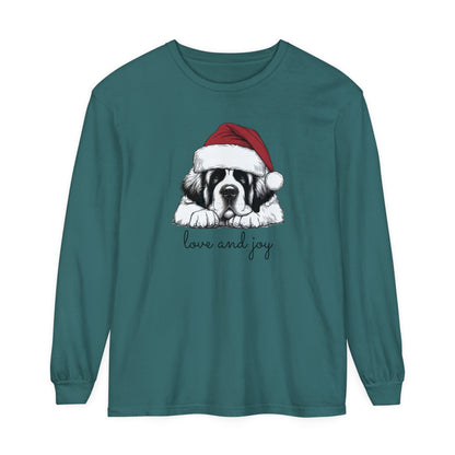 Dog-Themed Long Sleeve T-Shirt - 'Love and Joy' for Pet Lovers