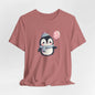 Penguin Holding a Balloon Unisex Short Sleeve Tee - Amesti Road