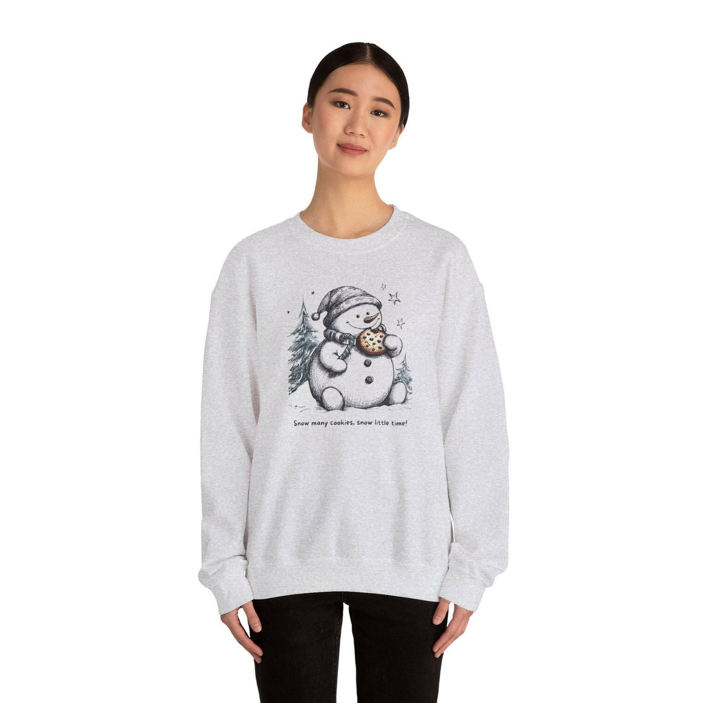 Snowman Eating Cookies Sweatshirt