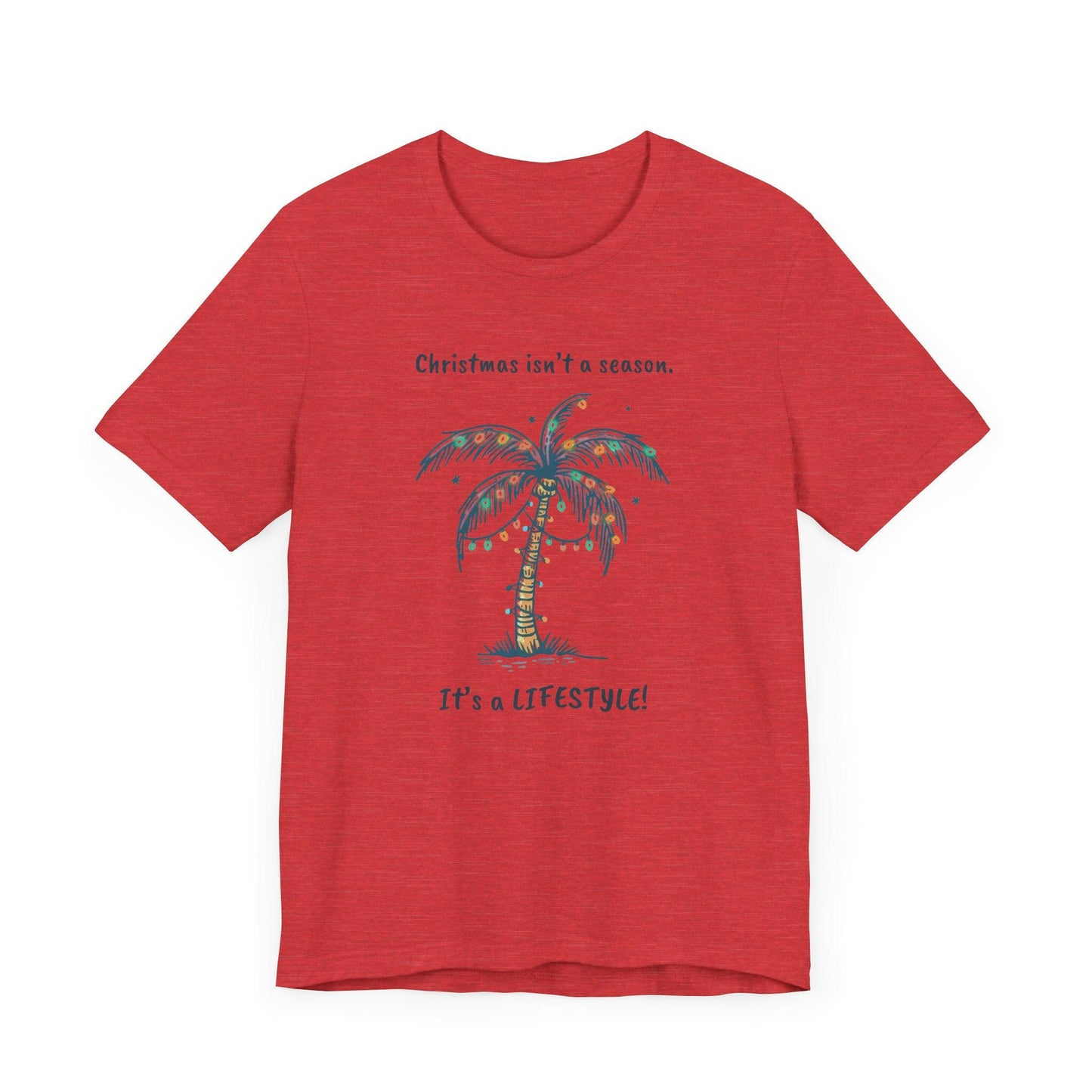 Tropical Christmas Tee- Hawaii Life Tropical Palm Tree