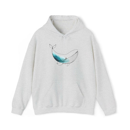 Whale Line Drawing Hoodie