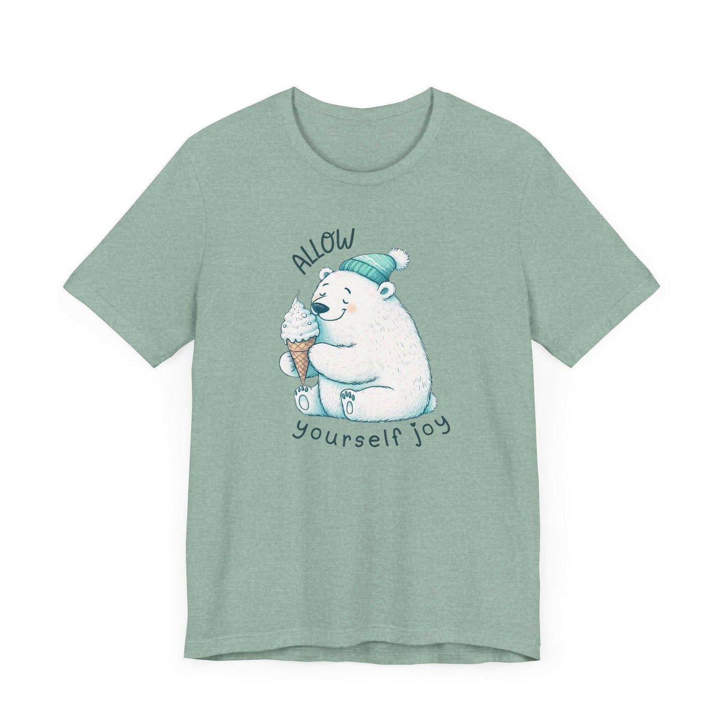 Whimsical Polar Bear Ice Cream Tee - Spread Joy and Positivity