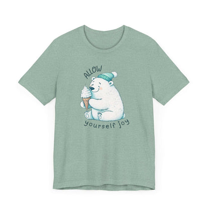 Whimsical Polar Bear Ice Cream Tee - Spread Joy and Positivity