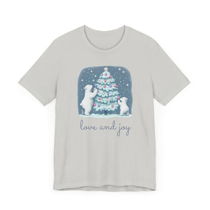 Polar Bear Family Decorating Christmas Tree Unisex T-Shirt