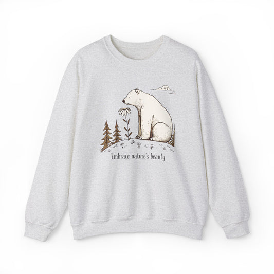 Polar Bear "Embrace nature's beauty" Unisex Sweatshirt
