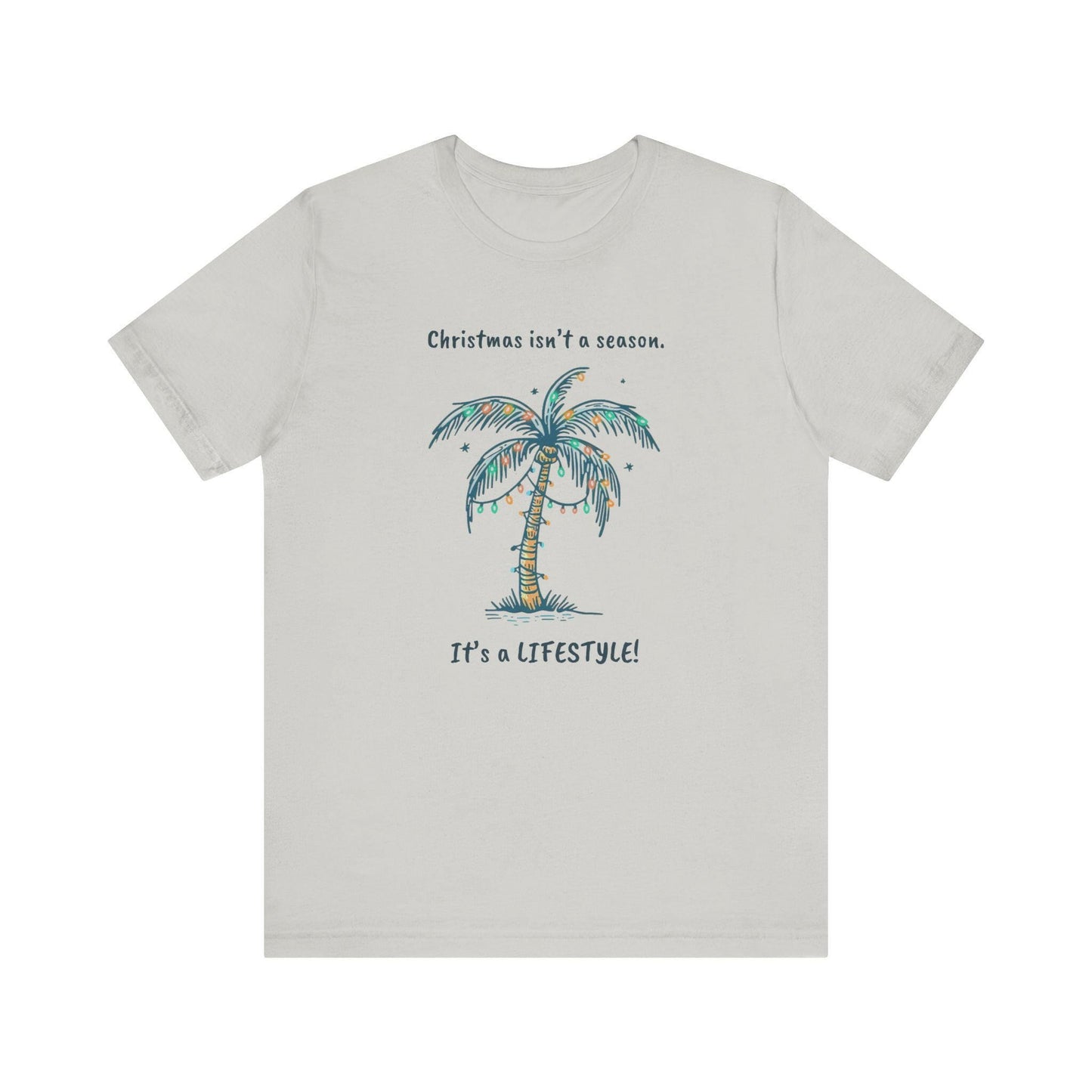 Tropical Christmas Tee- Hawaii Life Tropical Palm Tree