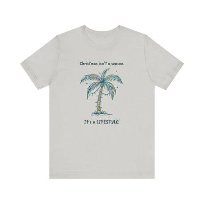 Tropical Christmas Tee- Hawaii Life Tropical Palm Tree