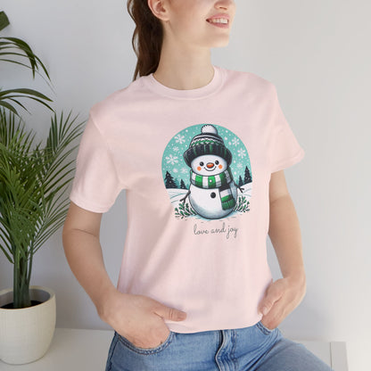 Snowman Christmas Unisex Short Sleeve T-Shirt - Amesti Road