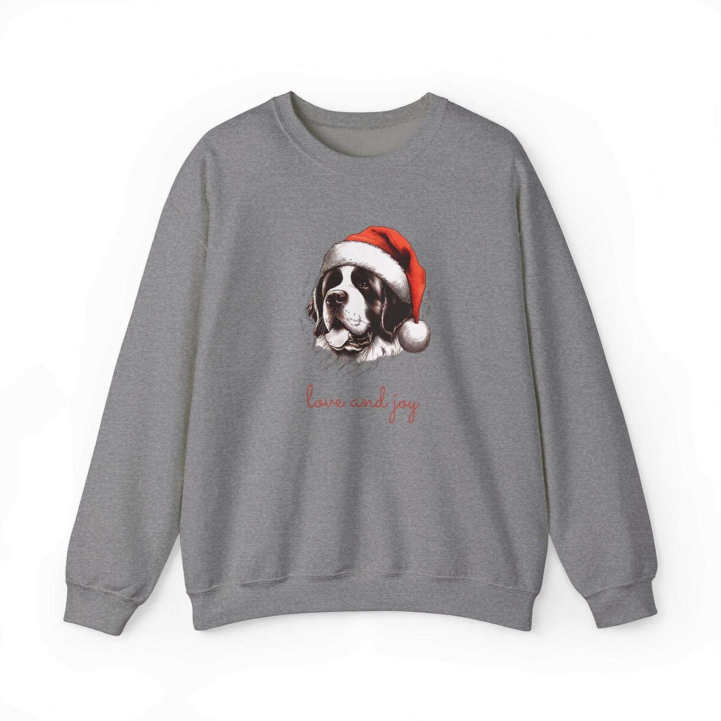 Santa Hat Saint Bernard Crewneck Sweatshirt