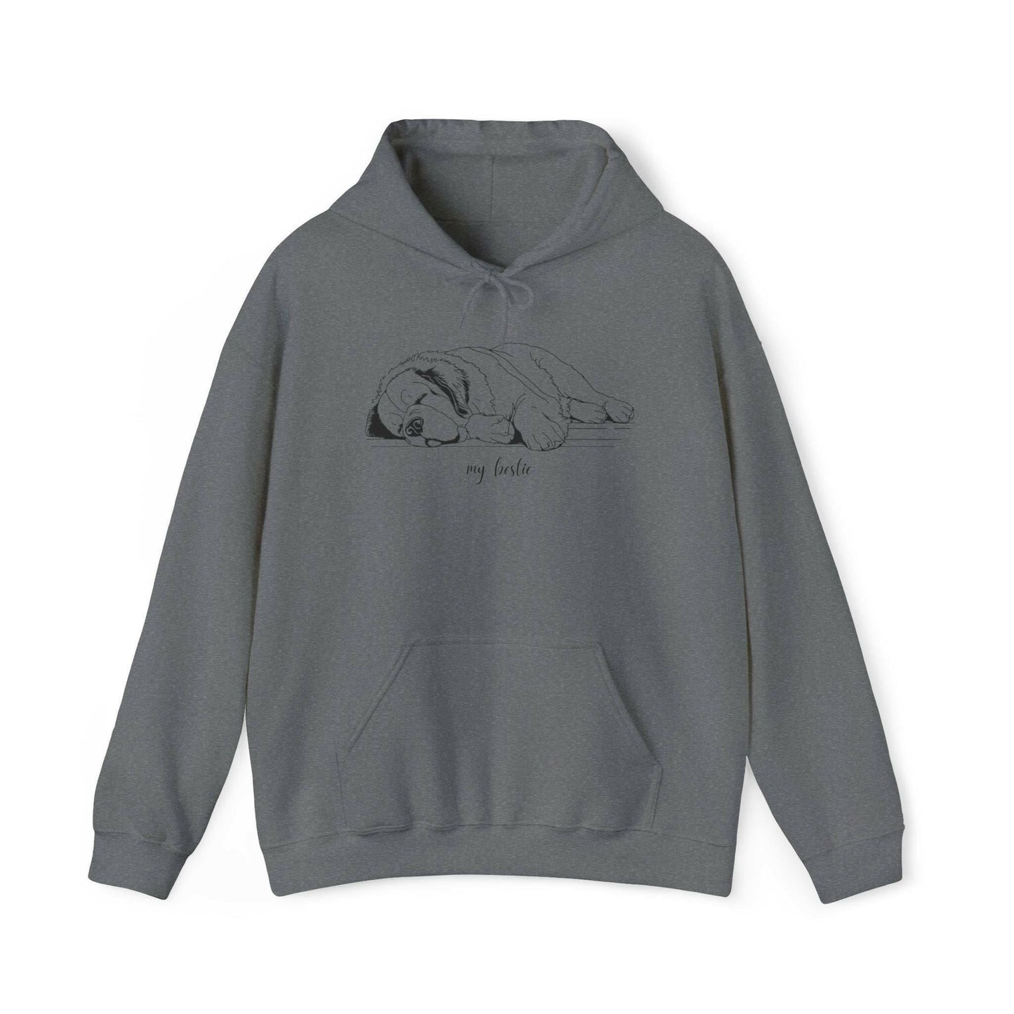 Saint Bernard Dog 'my bestie' Hooded Sweatshirt