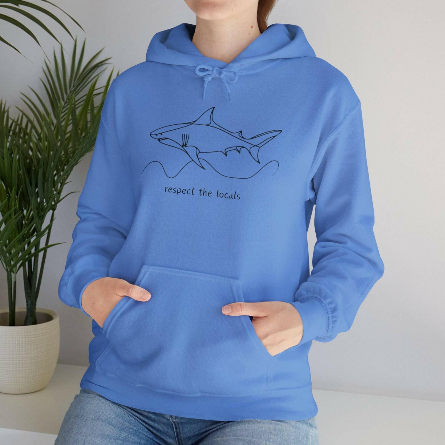 Great White Unisex Hooded Sweatshirt - Design on Both Sides