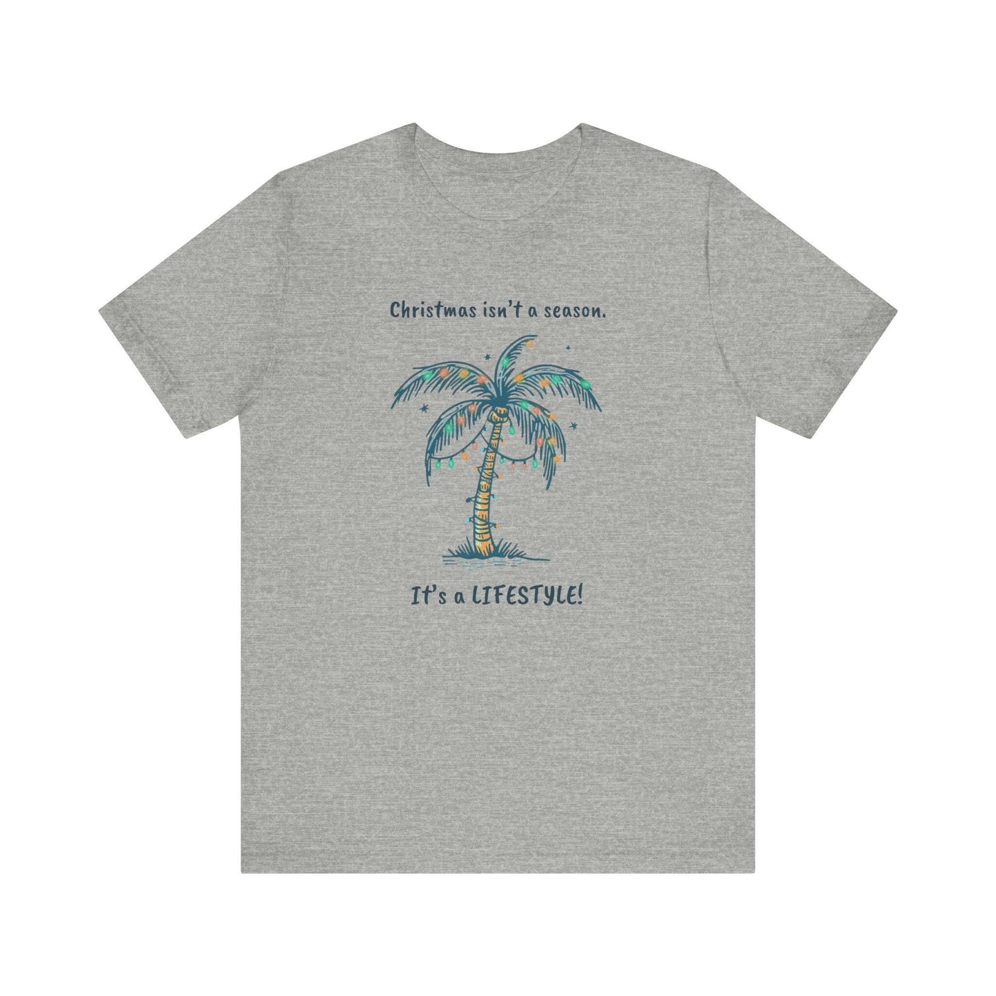 Tropical Christmas Tee- Hawaii Life Tropical Palm Tree