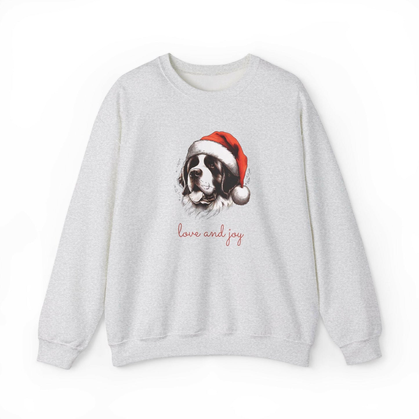 Santa Hat Saint Bernard Crewneck Sweatshirt