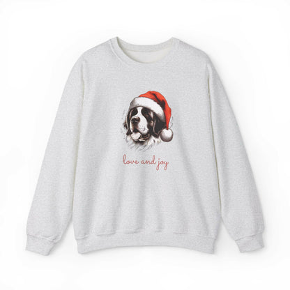 Santa Hat Saint Bernard Crewneck Sweatshirt