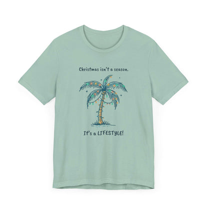 Tropical Christmas Tee- Hawaii Life Tropical Palm Tree