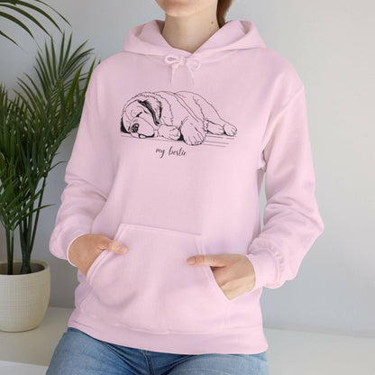 Saint Bernard Dog 'my bestie' Hooded Sweatshirt