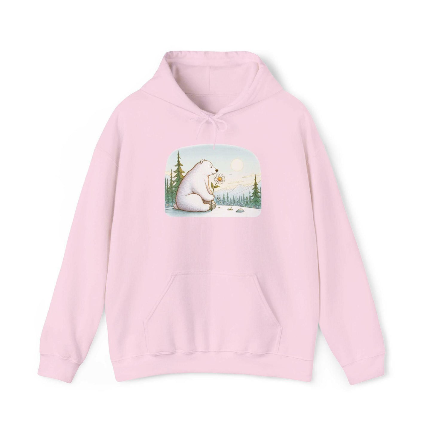 Polar Bear Daisy Hoodie Sweatshirt