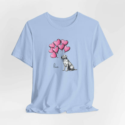 Labrador Retriever Holding Balloons Unisex Short Sleeve Tee - Amesti Road