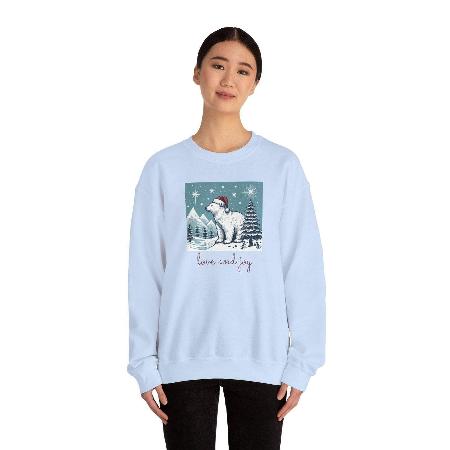 Polar Bear Sweatshirt - Holiday Spirit Unisex Pullover