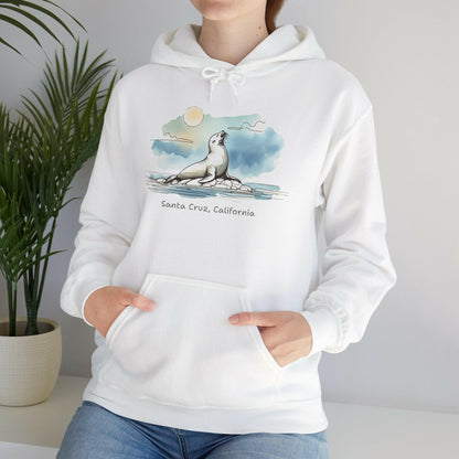 Santa Cruz California Seal Sunbathing Hoodie