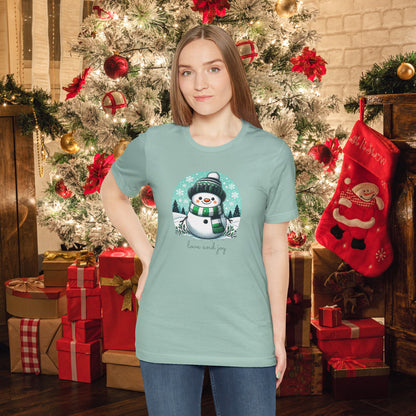 Snowman Christmas Unisex Short Sleeve T-Shirt - Amesti Road