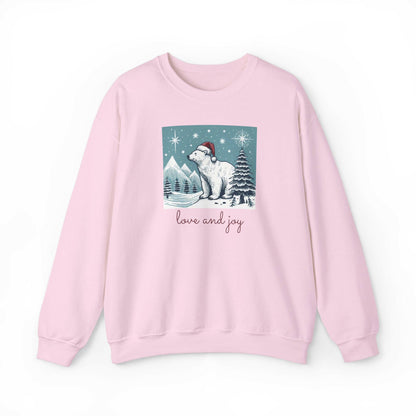 Polar Bear Sweatshirt - Holiday Spirit Unisex Pullover