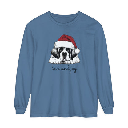 Dog-Themed Long Sleeve T-Shirt - 'Love and Joy' for Pet Lovers