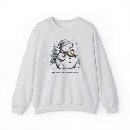 Snowman Eating Cookies Sweatshirt