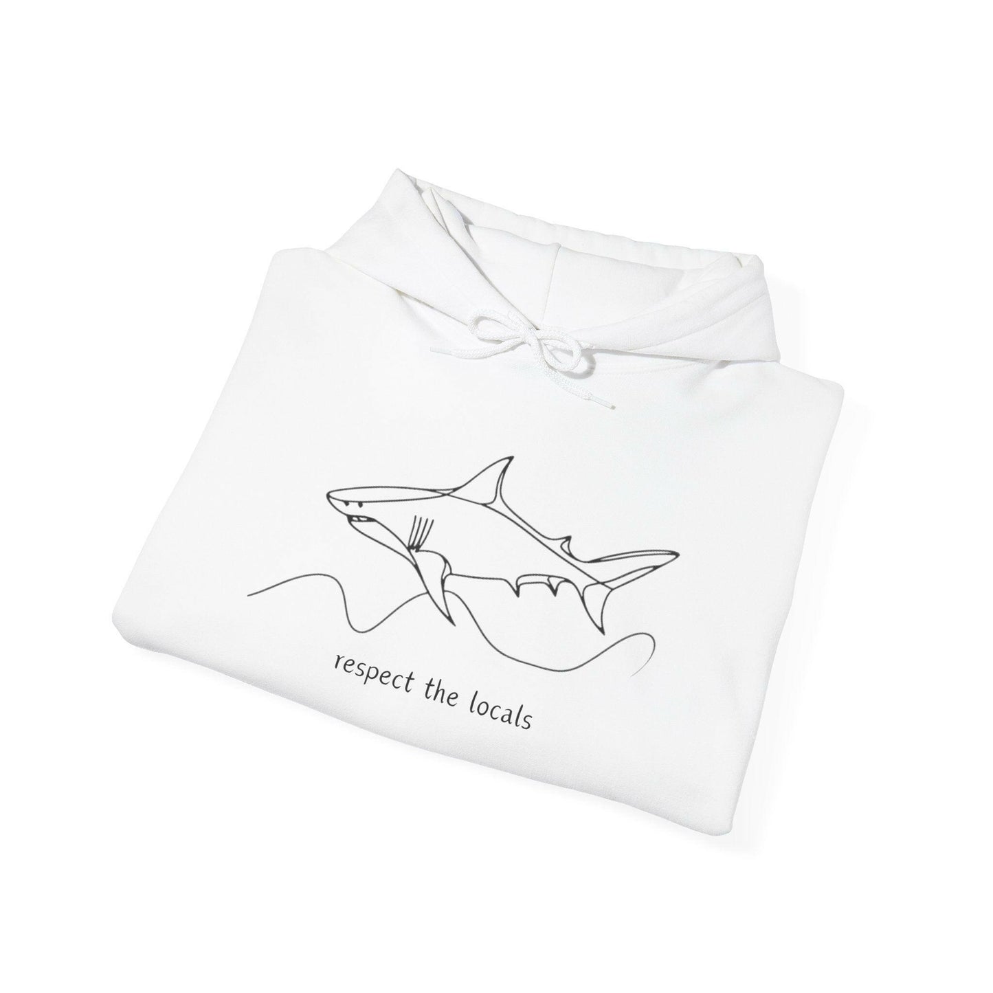 Great White Unisex Hooded Sweatshirt - Design on Both Sides