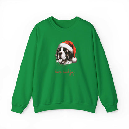 Santa Hat Saint Bernard Crewneck Sweatshirt