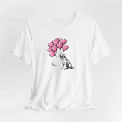 Labrador Retriever Holding Balloons Unisex Short Sleeve Tee - Amesti Road