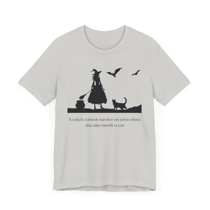 Whimsical Witch with Cat Tee