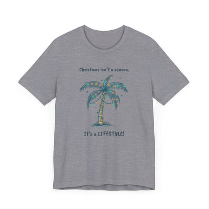 Tropical Christmas Tee- Hawaii Life Tropical Palm Tree