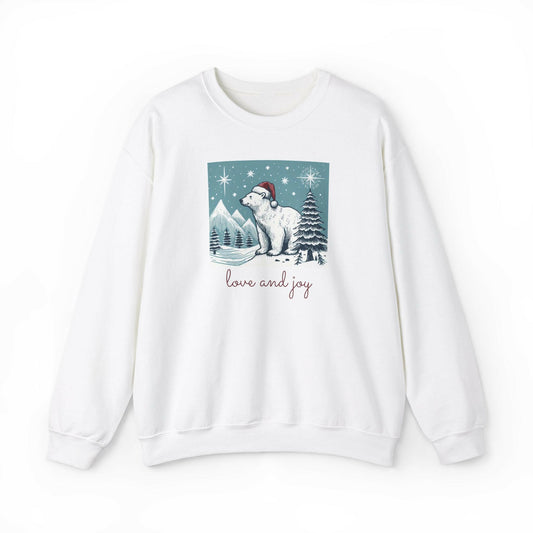 Polar Bear Sweatshirt - Holiday Spirit Unisex Pullover